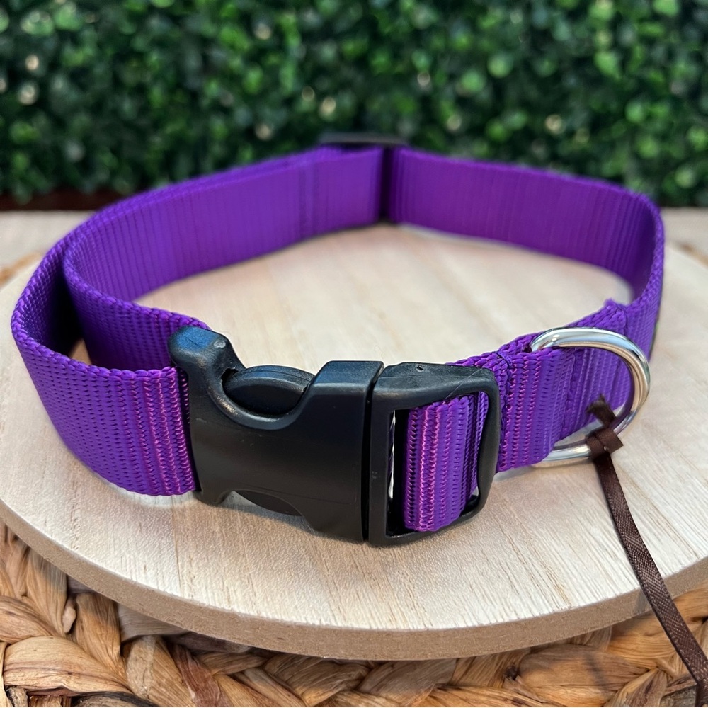 NWT Mimi Green Large Adjustable Collar | Purple | 15” - 22” | Nylon | USA Made